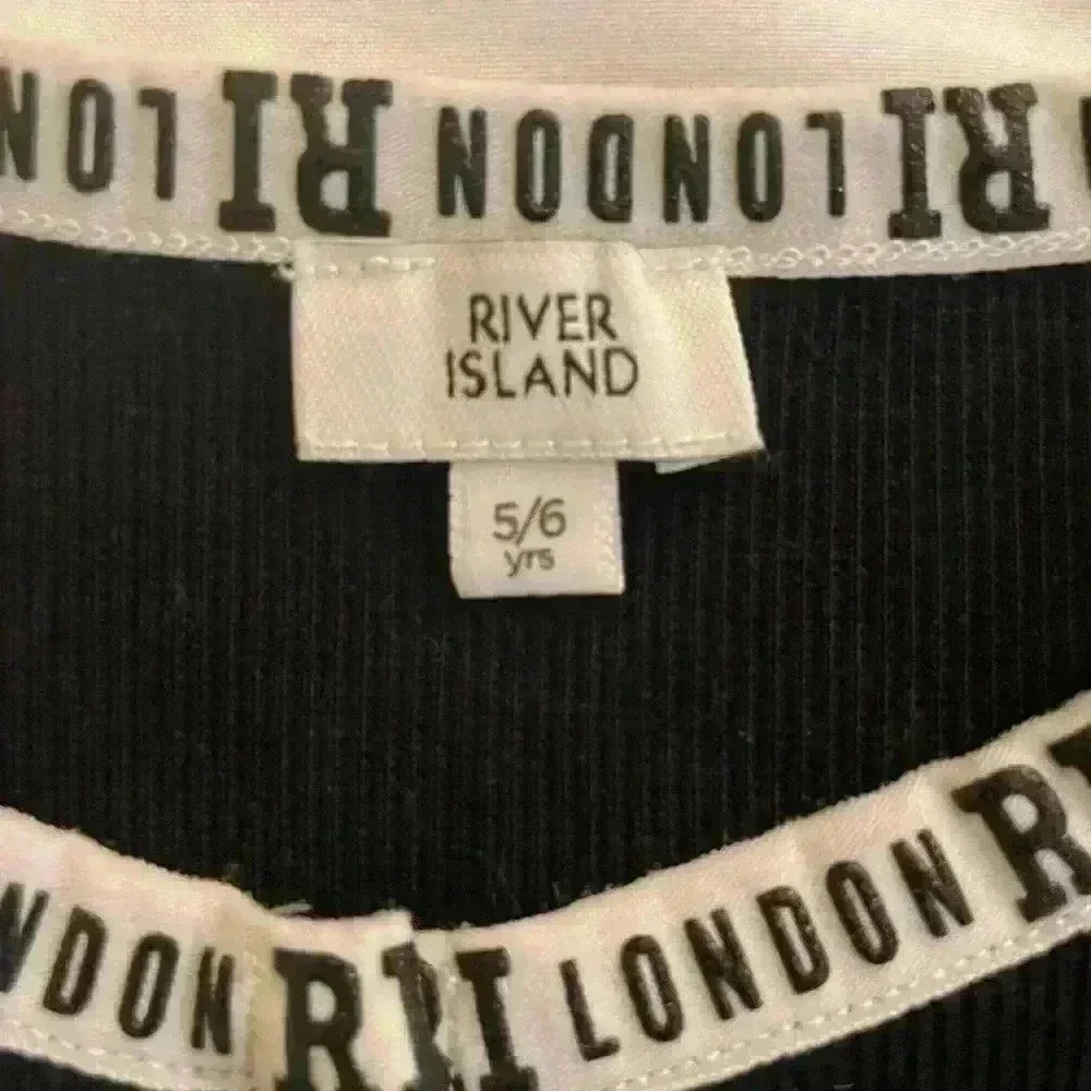 River Island Girls Kids 5-6 Years Matching Short Set Black - Picture 4 of 6